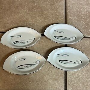 Vintage Nortek Atomic Fish Set Of 4 Mini Ash Trays MCM Mid Century Modern